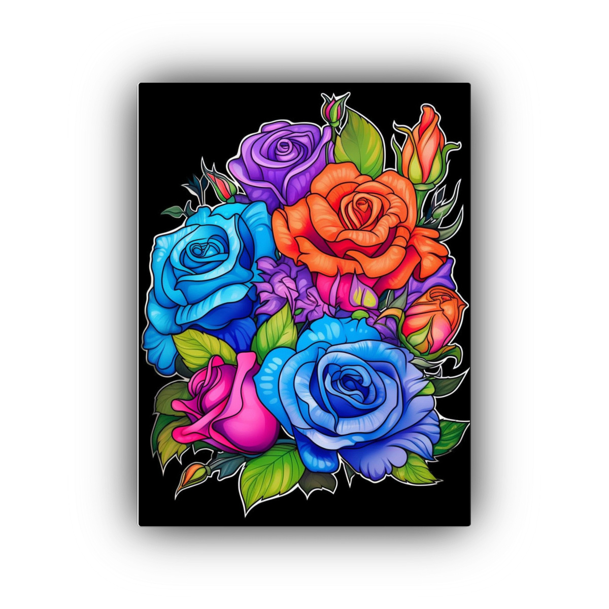 CUADRO ESTILO GALERIA LUMINOSIDAD CON ROSAS DE 50X75 CM - 1