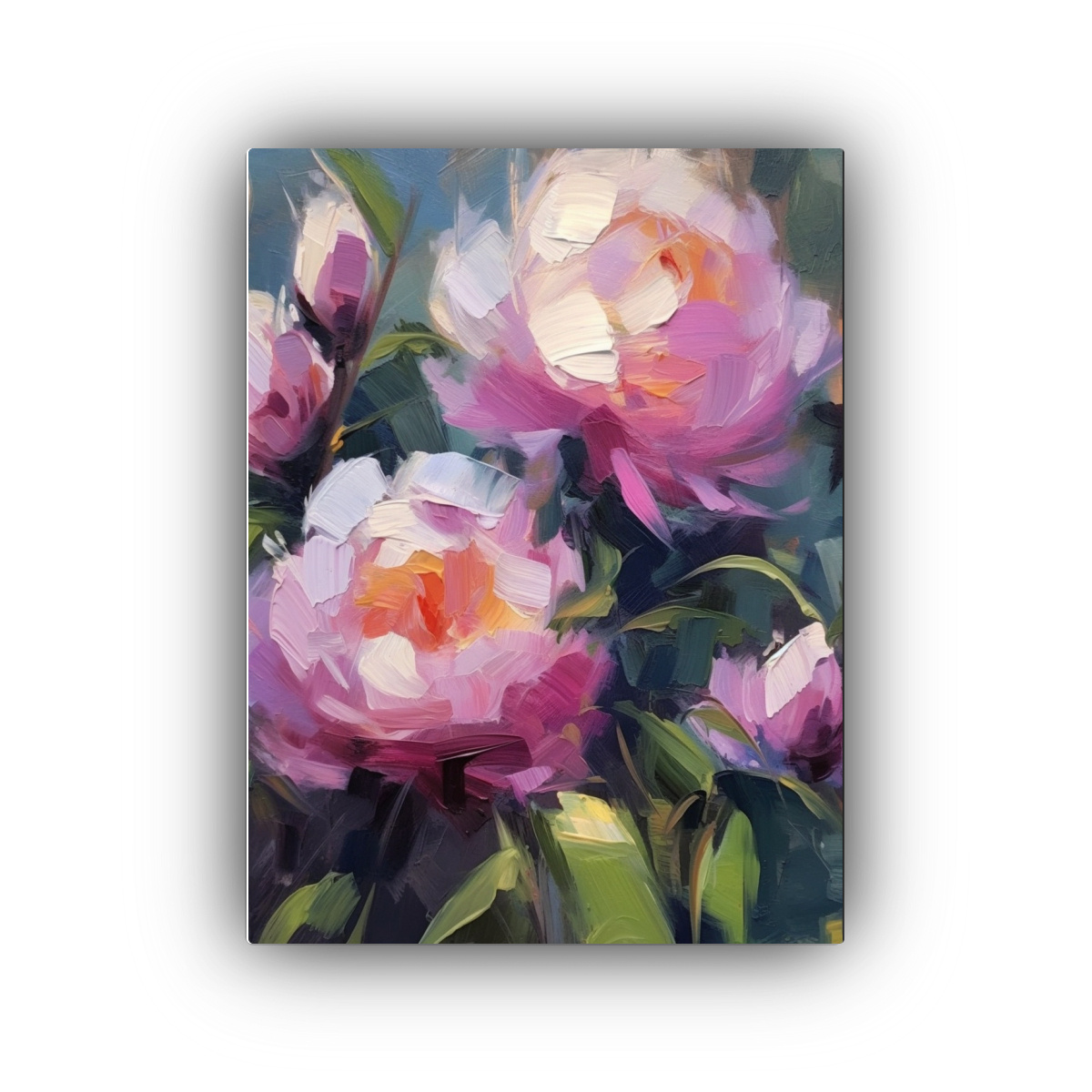 CUADRO DECORATIVO ESTILO GALERÍA PEONÍAS POR 50X65 CM - 1