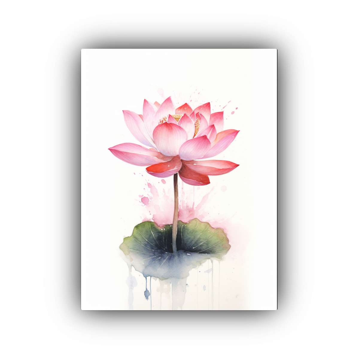 TELA EN BASTIDOR: CUADRO ACUARELA EXUBERANTES 20X30 CM