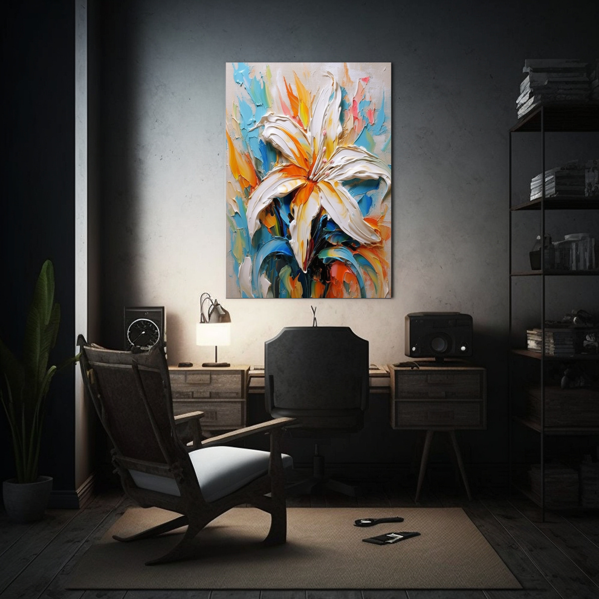 CUADRO PATRON INTENSO LINEALES MAGICIAN LILY 20X30 CM - 2