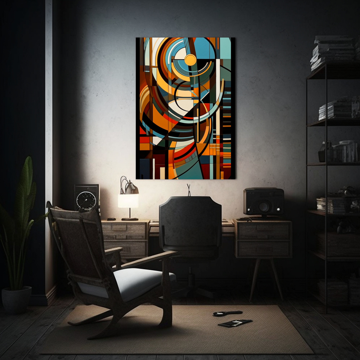 PINTURA ABSTRACTA EXPRESIVA PARA DECORACIÓN. 50X65 CM - 2