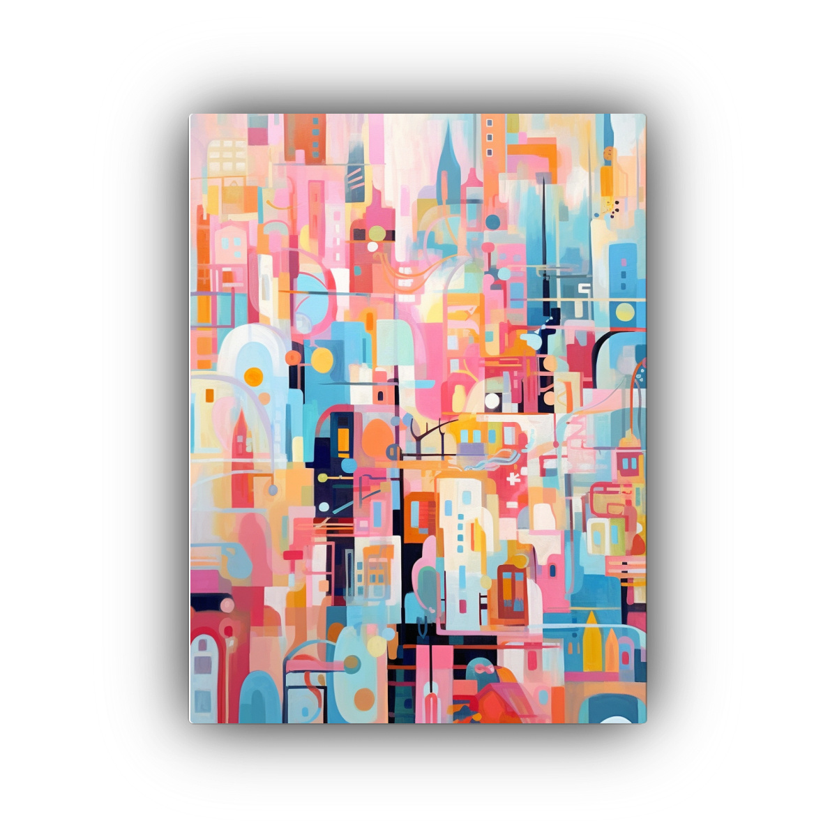 PINTURA ABSTRACTA PROTAGONISMO DE COLORES 50X75 CM - 1