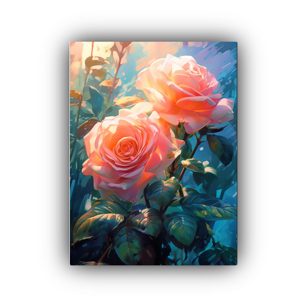 PINTURA DE NÚMEROS ROSAS DE CALIDAD ESTÉTICA 50X75 CM - 1