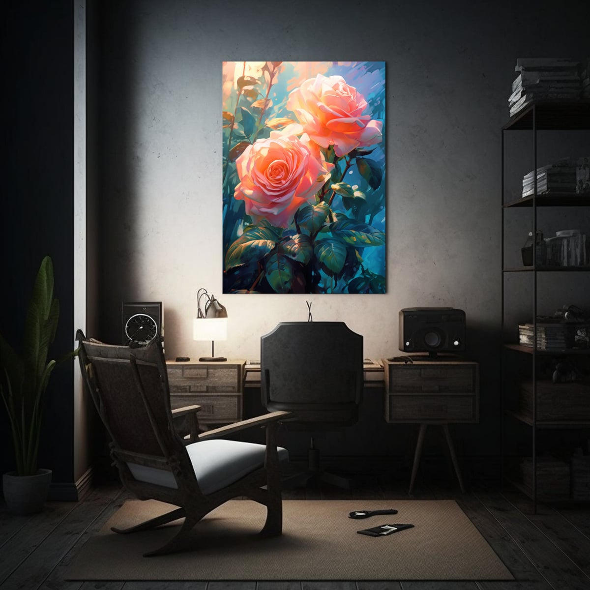 PINTURA DE NÚMEROS ROSAS DE CALIDAD ESTÉTICA 50X75 CM - 2