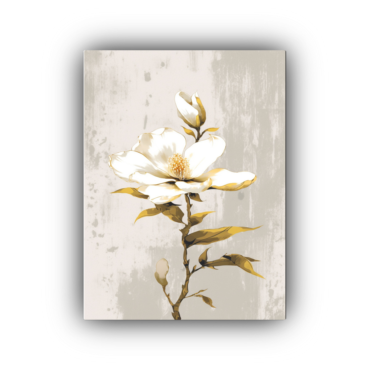 PINTURA CUADRO DE INTERIORES MAGNOLIA FLOR 80X120 CM - 1