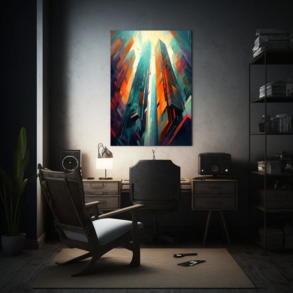 PINTURAS DE ARTE ABSTRACTO CONTEMPORÁNEO CON 30X40 CM - 2