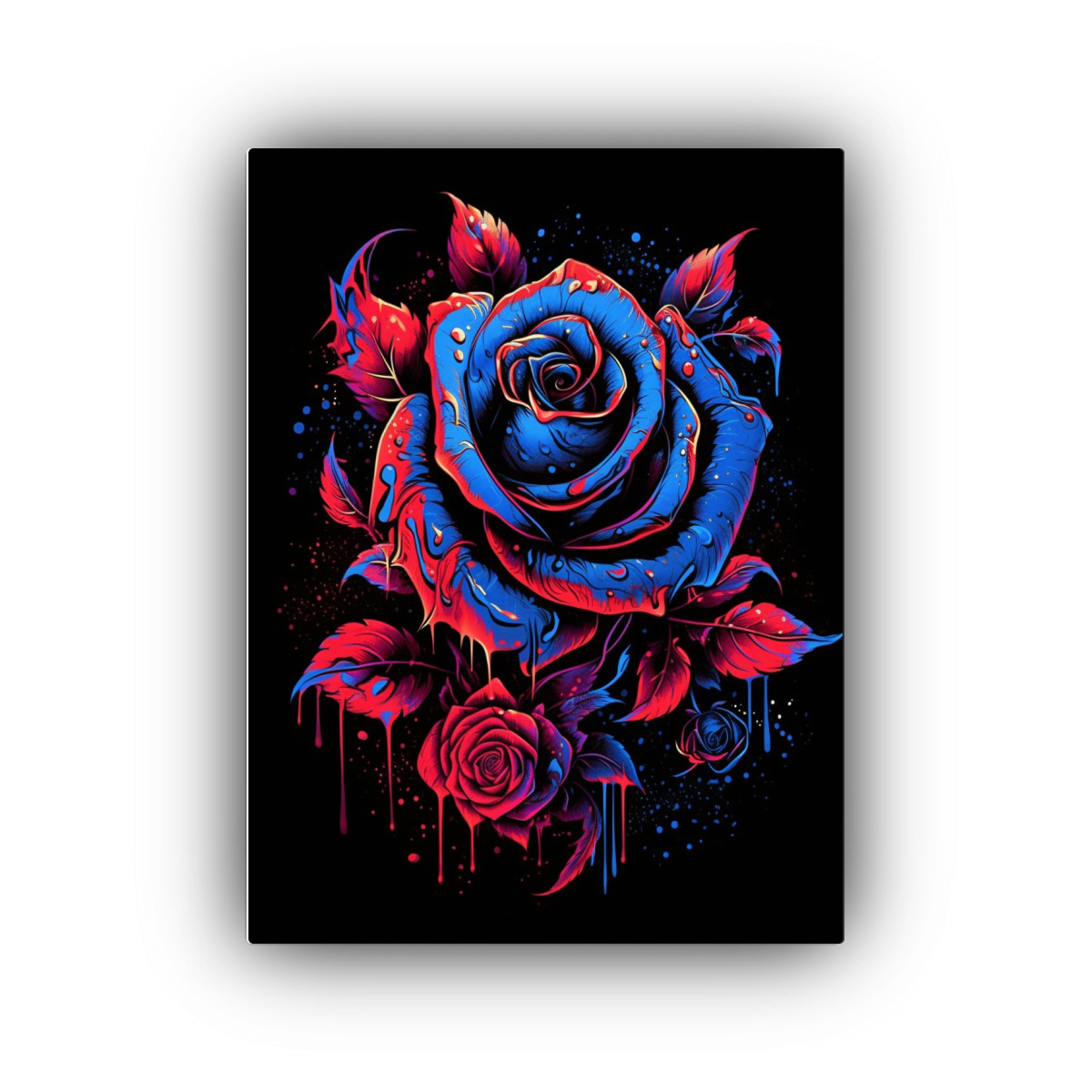 CUADRO DE ROSA VÍVIDA Y ATREVIDA EN 40X60 CM - 1