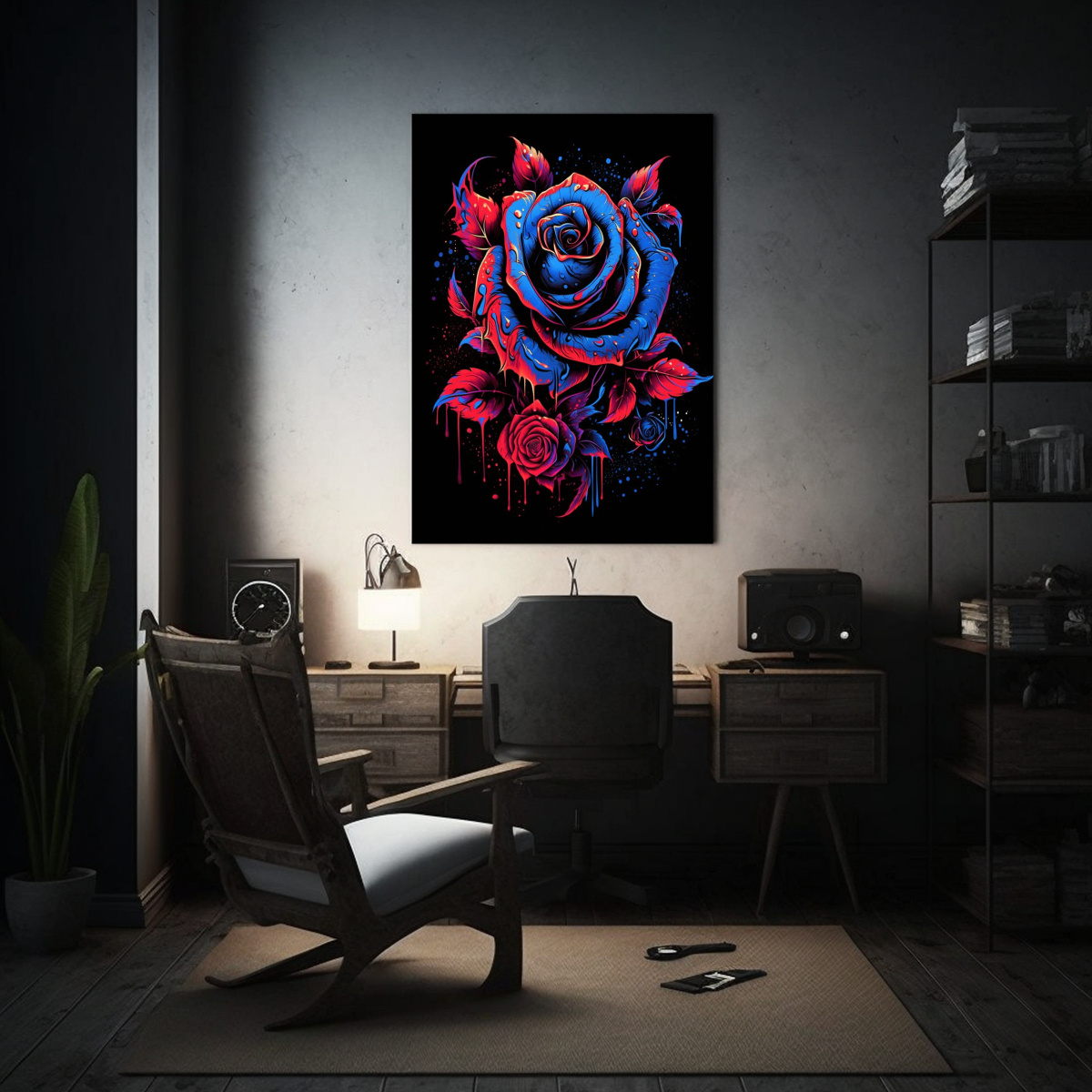 CUADRO DE ROSA VÍVIDA Y ATREVIDA EN 40X60 CM - 2