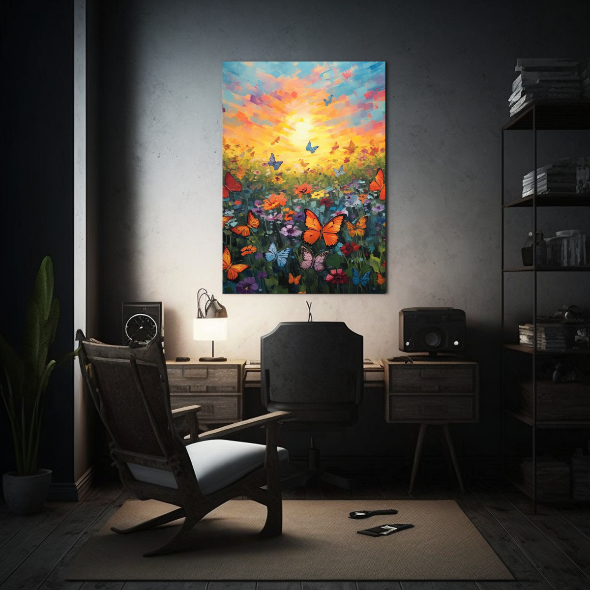 CUADRO DE LIENZO MODERNO CON CAMPO VISUAL DE 50X75 CM - 2