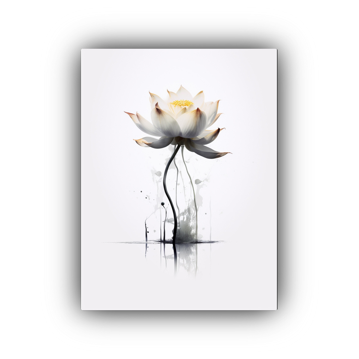 PINTURA DECORATIVA INSPIRACIÓN CALMA LOTO FLOR 40X60 CM - 1