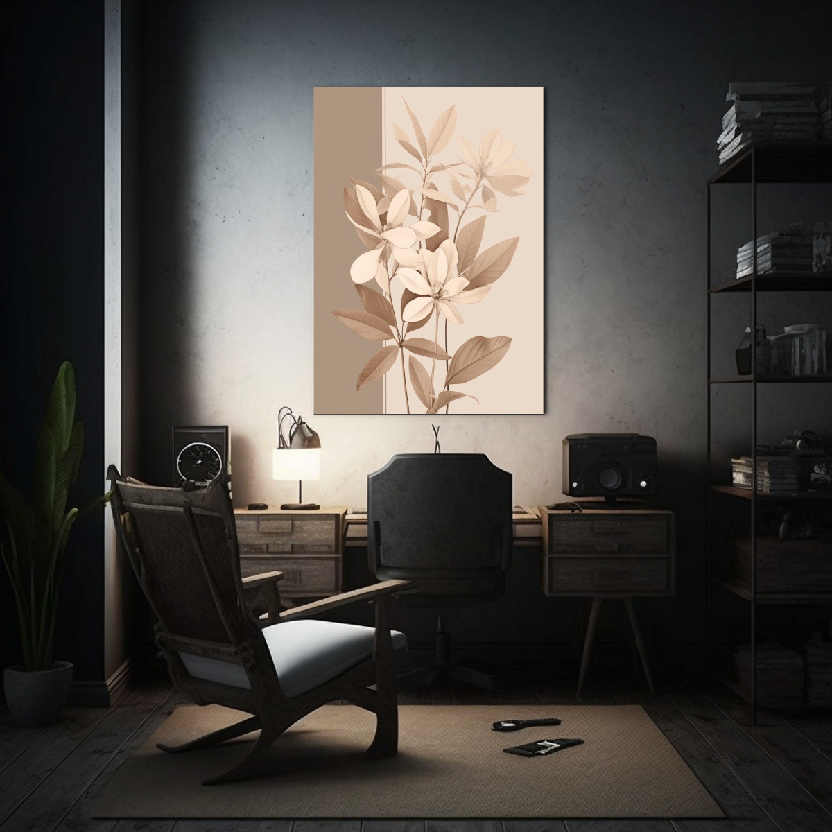 PINTURA DECORATIVA MINIMALISTA DE LÍNEA 30X40 CM - 2