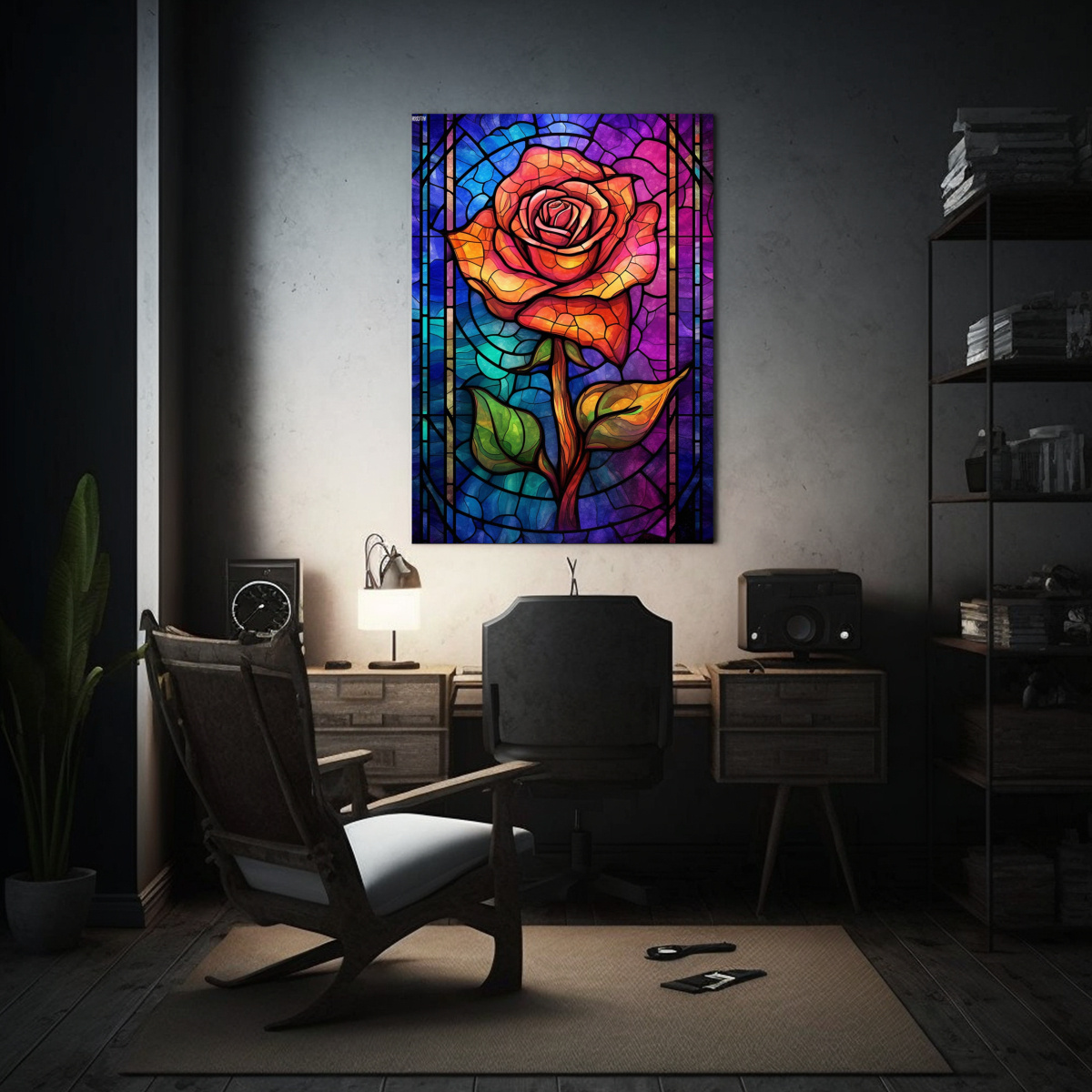 PINTURA DECORATIVA DE LIENZO CON DELICADAS 30X40 CM - 2