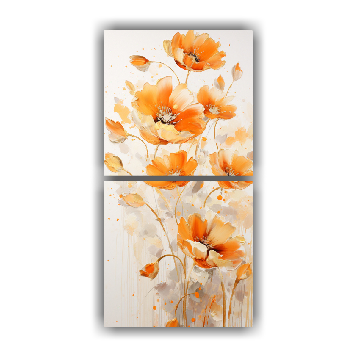 PINTURA ACRÍLICA MODERNA EN BLANCO 50X100 CM - 1