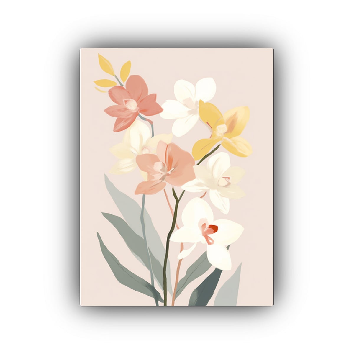 CUADRO ORIGINAL DE ORQUÍDEA: ARMONÍA DELICADA 30X40 CM - 1
