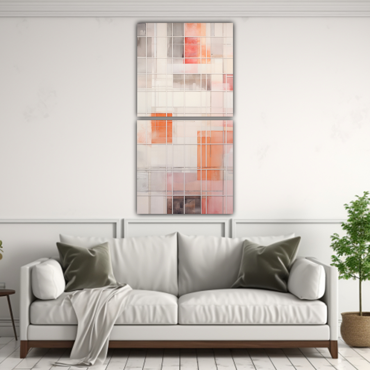 CUADROS DECORATIVOS DE LÍNEAS DE VISIÓN EN 50X100 CM - 2