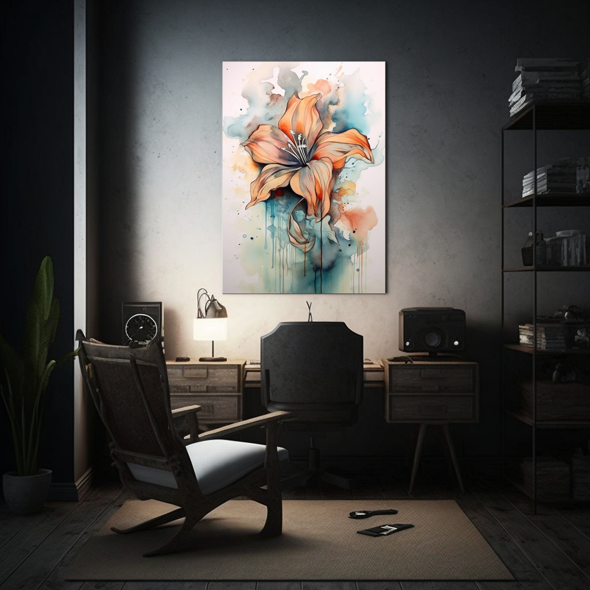 PINTURAS DECORATIVAS DE FLORES INSPIRADORAS 80X120 CM - 2