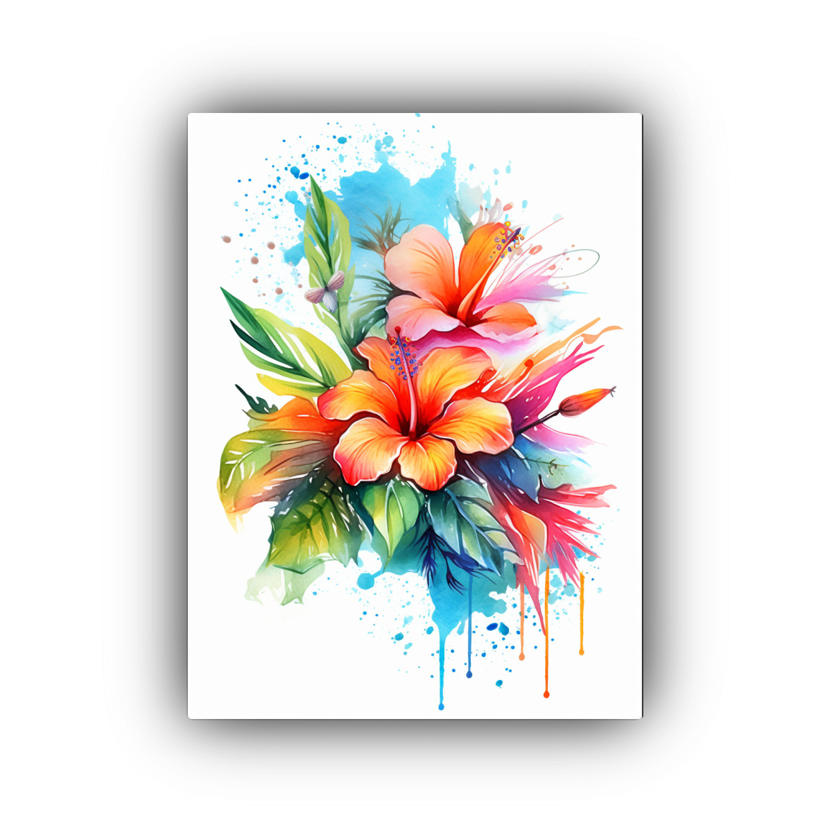 CUADRO VERTICAL FLOR TROPICAL PROTAGONISMO 20X30 CM - 1