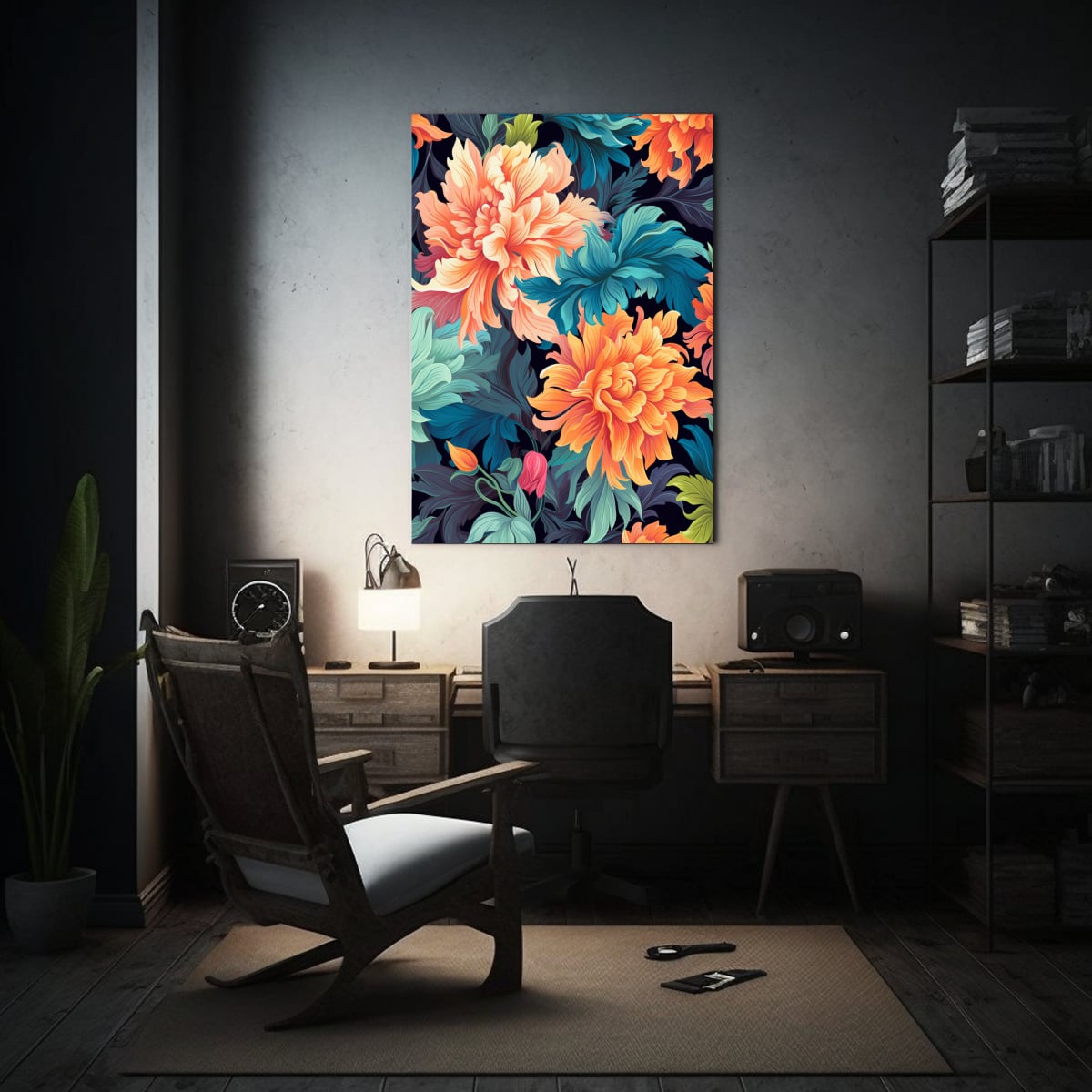 CUADRO FLORAL PARA DECORACIÓN DE SALÓN CON 30X40 CM - 2