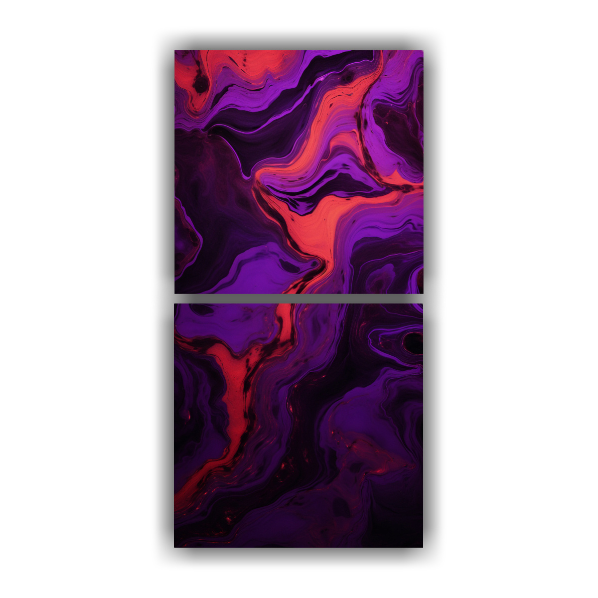 CUADROS FLUIDOS OSCUROS MINIMALISTAS CON 70X140 CM - 1