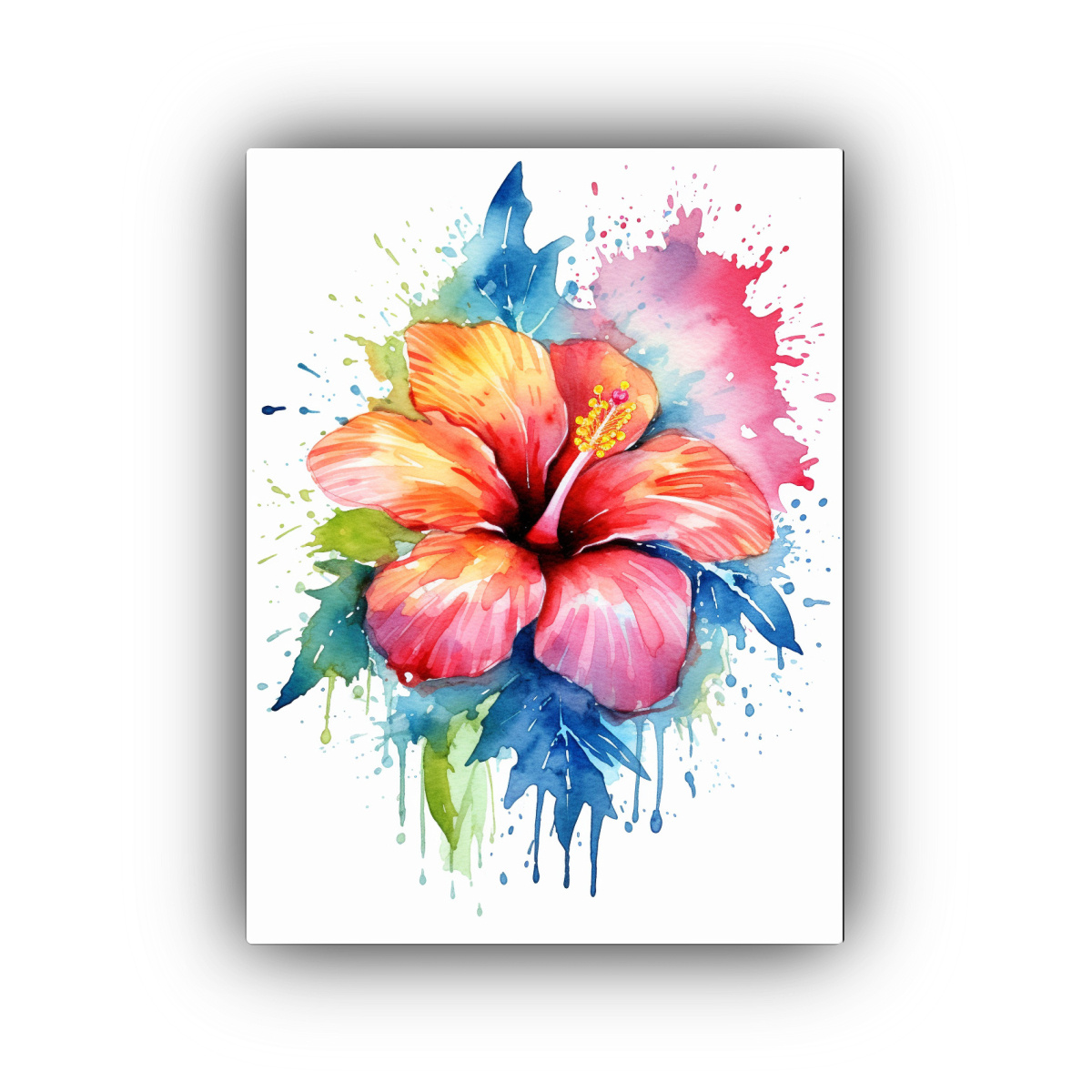 CUADRO EXPRESIÓN CALMA FLORES TROPICALES EN 30X40 CM - 1