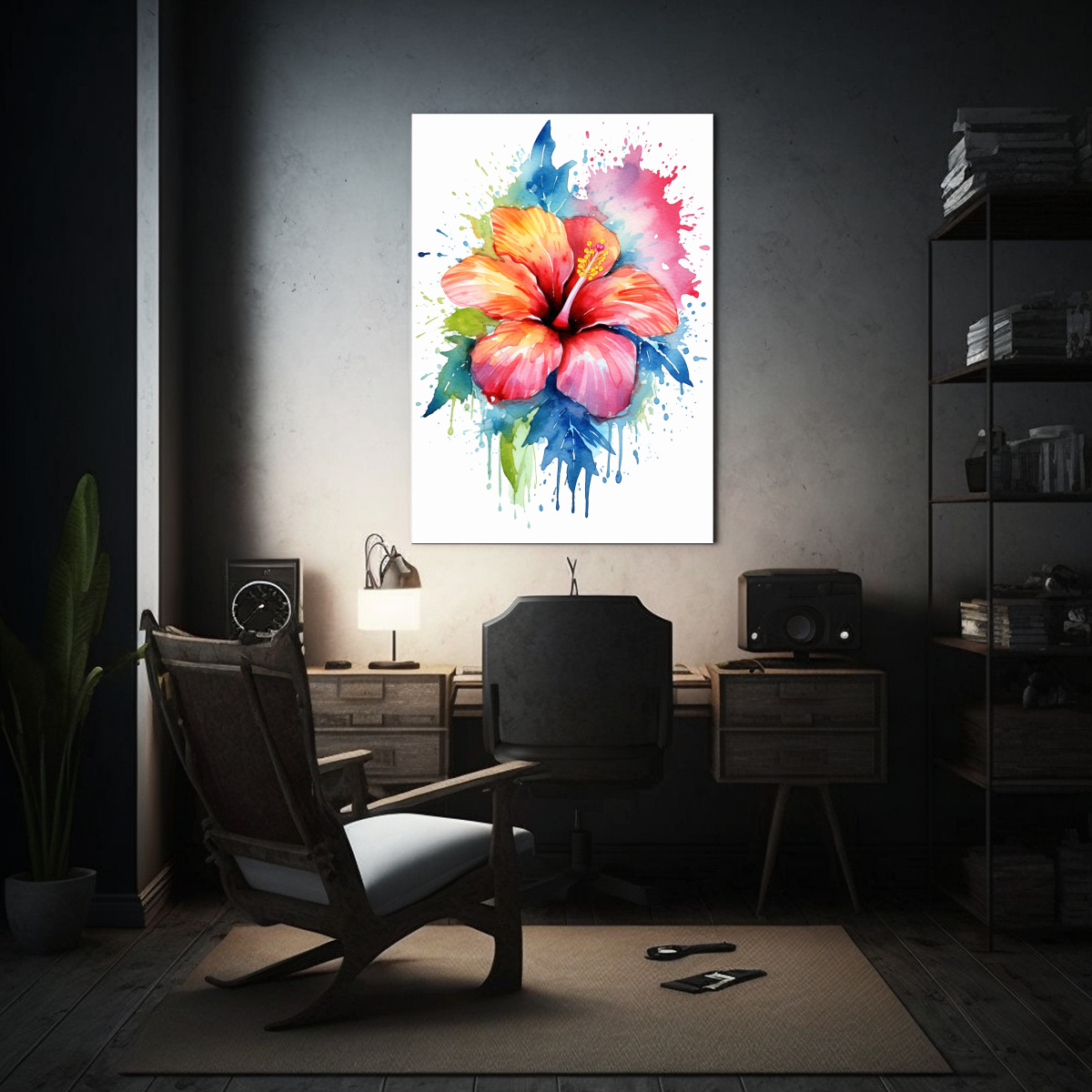 CUADRO EXPRESIÓN CALMA FLORES TROPICALES EN 30X40 CM - 2
