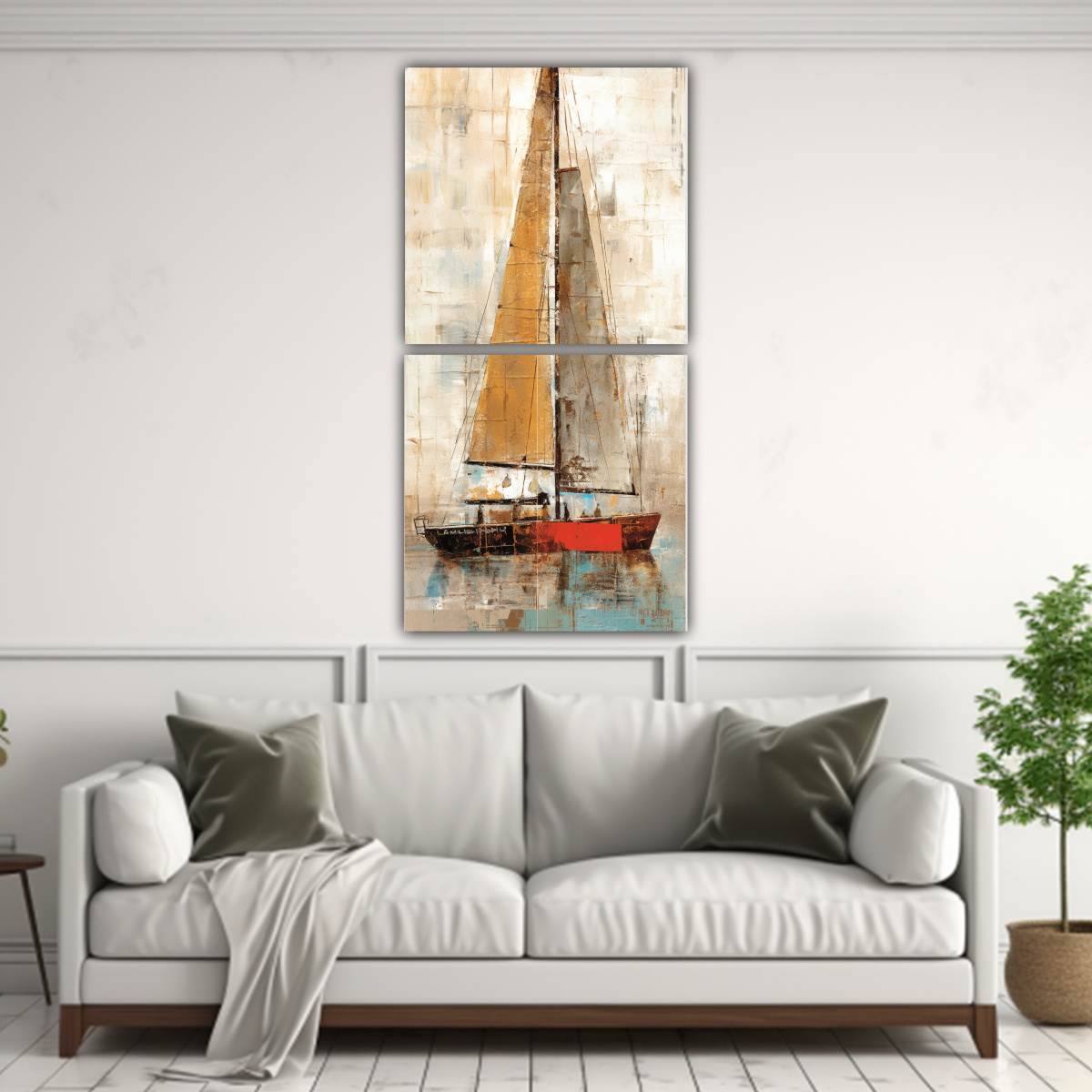 PINTURA INTENSA INSPIRADA EN BASQUIAT DE UN 30X60 CM - 2
