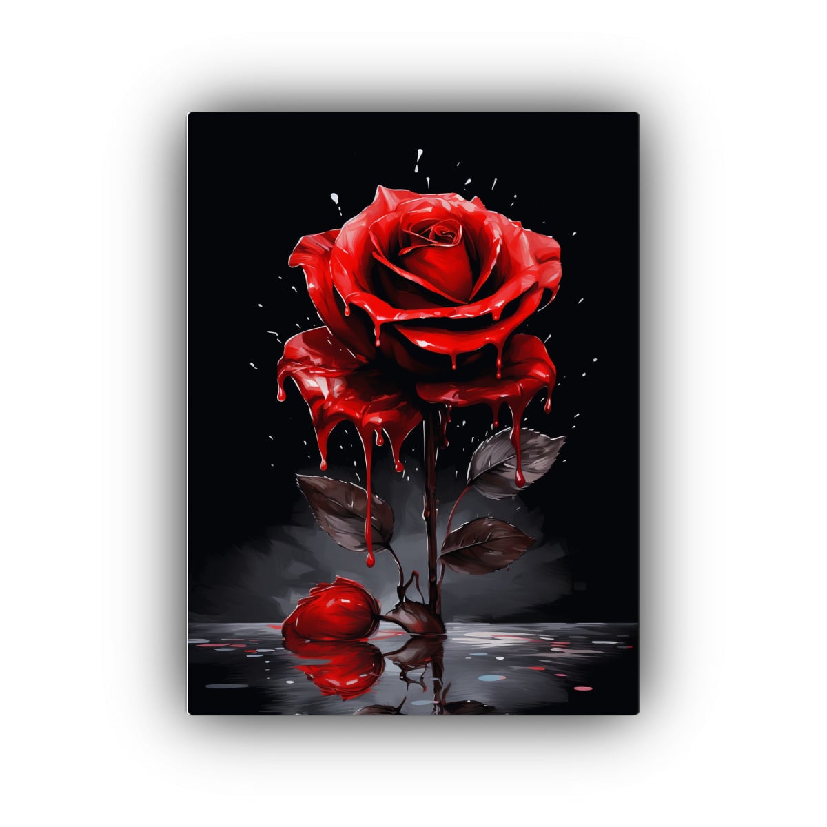 CUADRO COMPOSICIÓN REFINADA DE ROSAS ROJAS 50X65 CM - 1