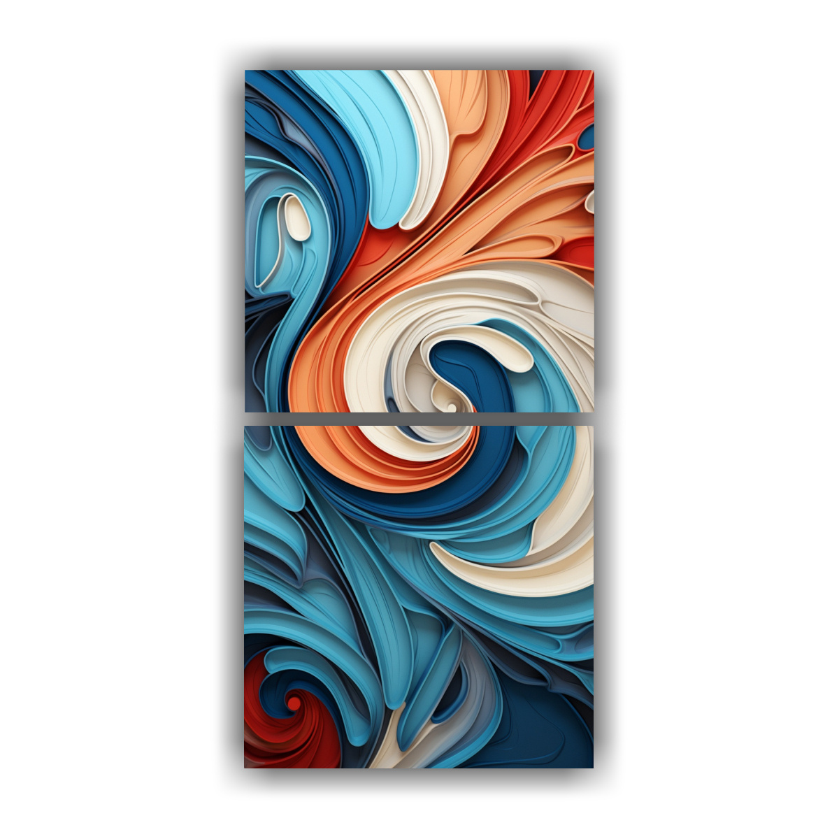 CUADROS COMPOSICIÓN ABSTRACTA CON DISEÑO 50X100 CM - 1
