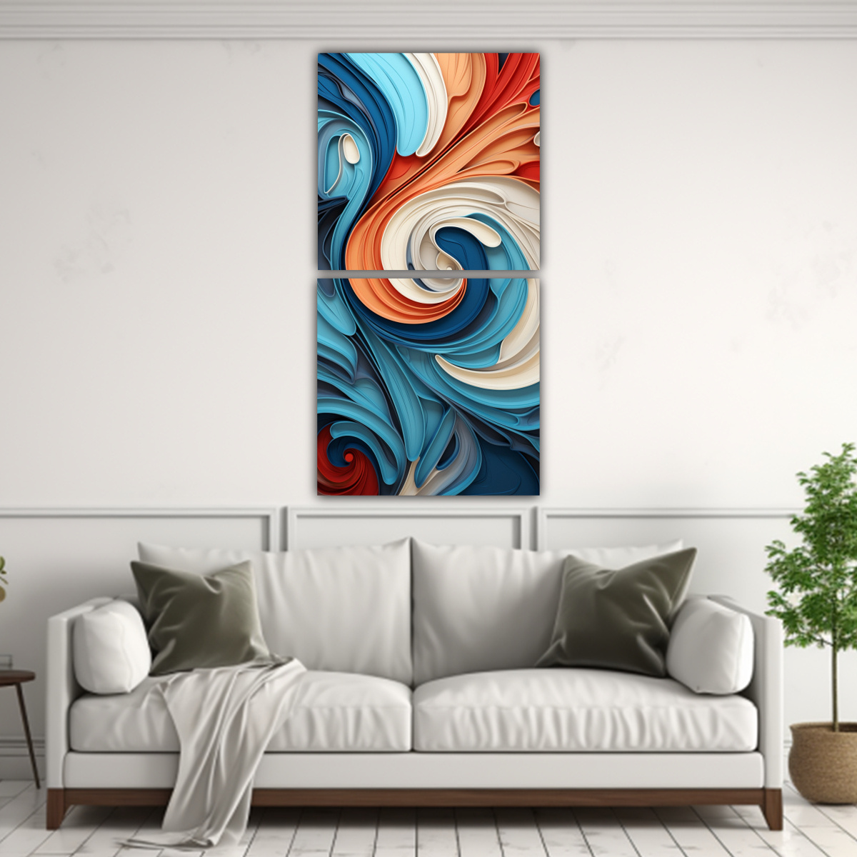 CUADROS COMPOSICIÓN ABSTRACTA CON DISEÑO 50X100 CM - 2