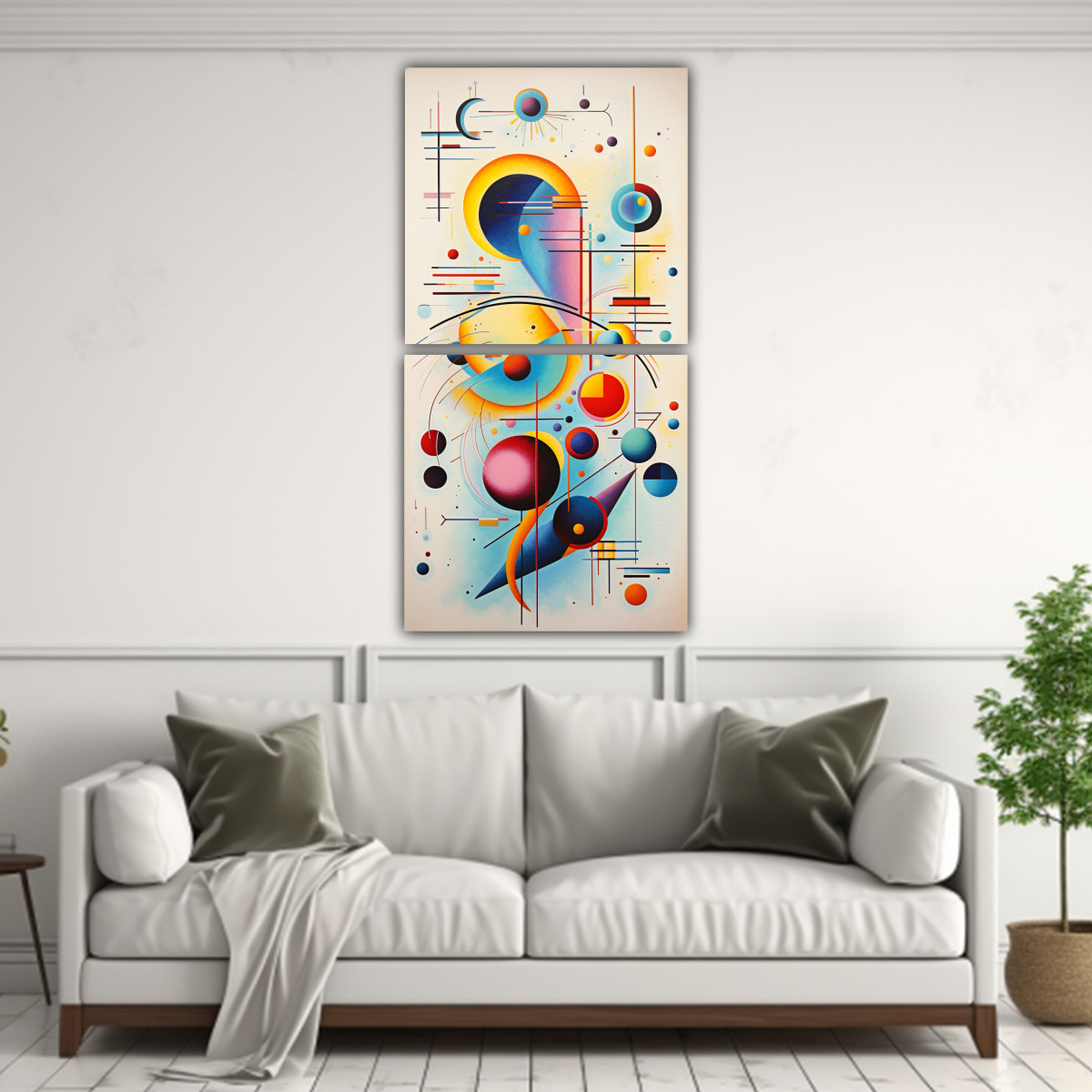 CONJUNTO DE TELAS EN BASTIDOR COMPOSICIÓN PARA 20X40 CM - 2