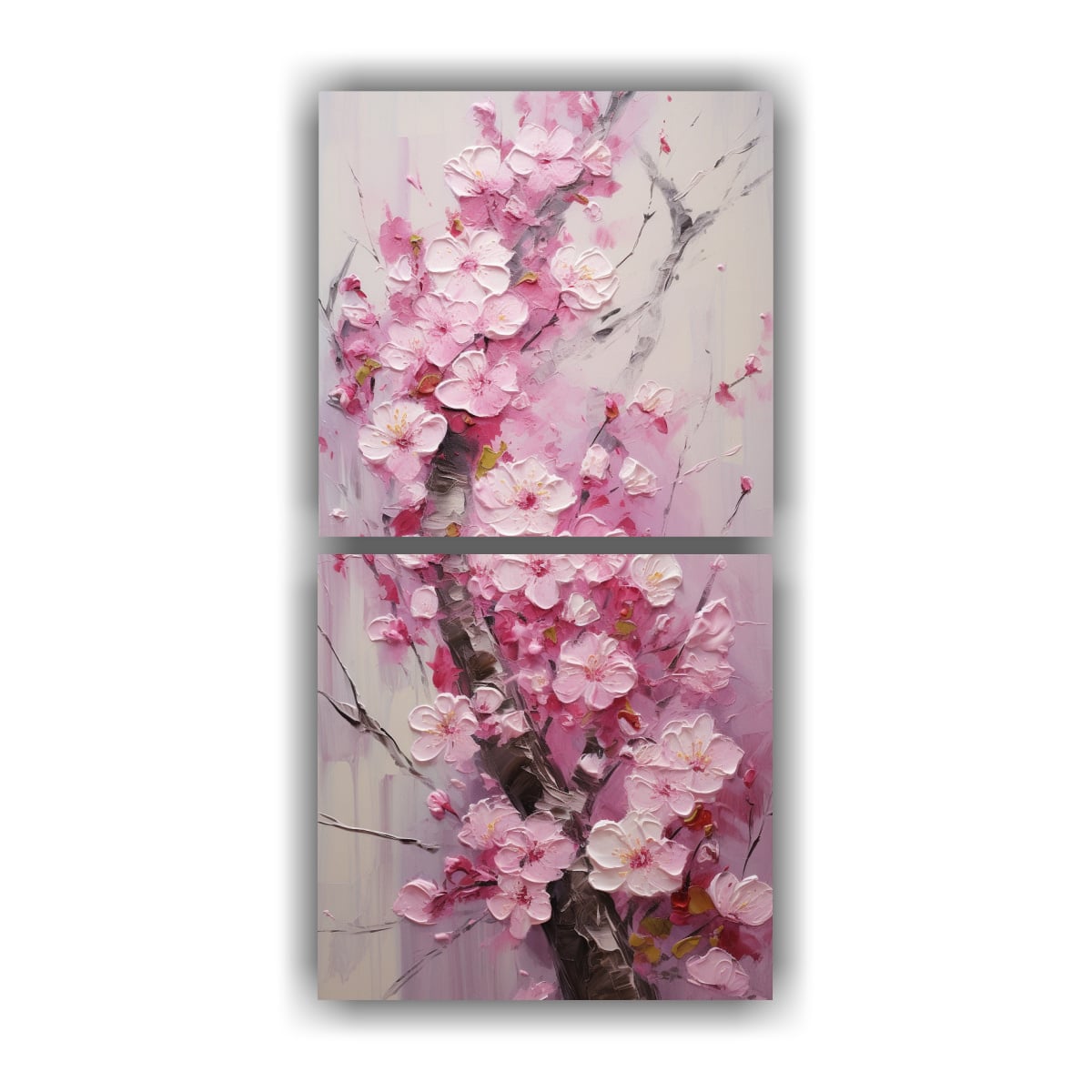 CUADROS RECTANGULARES COLORIDOS DE FLORES DE 80X160 CM - 1