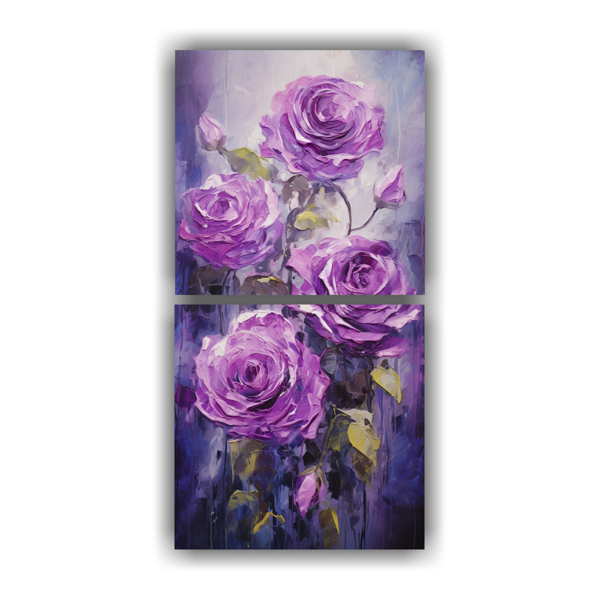 CUADROS ALEGRES: PINTURA EN LIENZO CON FORMA DE 50X100 CM - 1