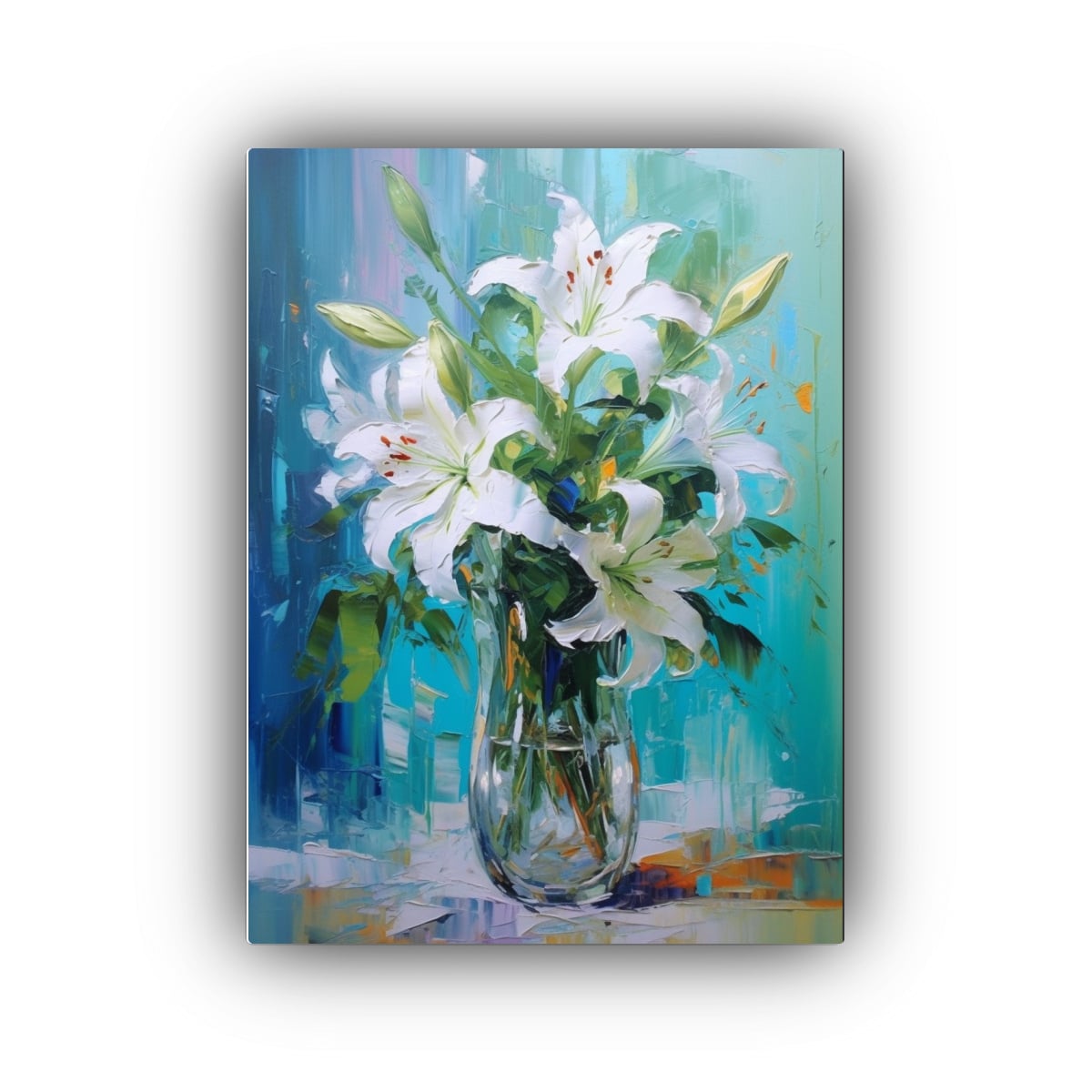 CUADRO DECORATIVO MODERNO: LIRIOS FLORECEN EN 30X40 CM - 1