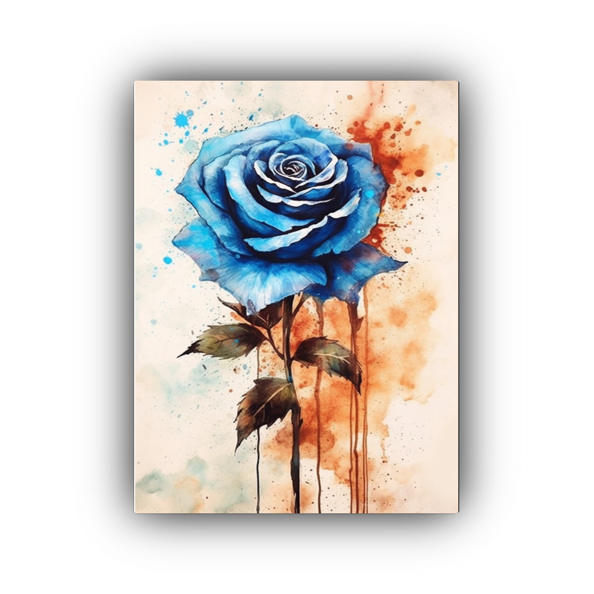 CUADRO INSPIRADOR DE FLORES EN ESTILO ACUARELA Y 20X30 CM - 1
