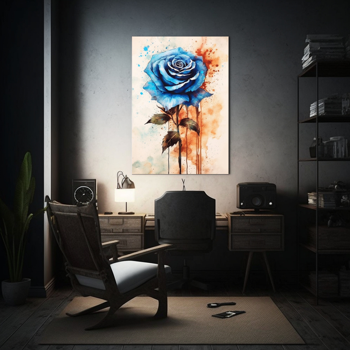 CUADRO INSPIRADOR DE FLORES EN ESTILO ACUARELA Y 20X30 CM - 2