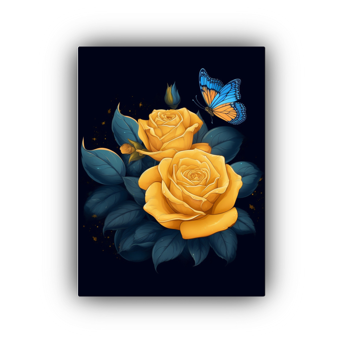 ARTE DE PARED FORMA VISION LIENZO DE UNA ROSA 30X45 CM - 1