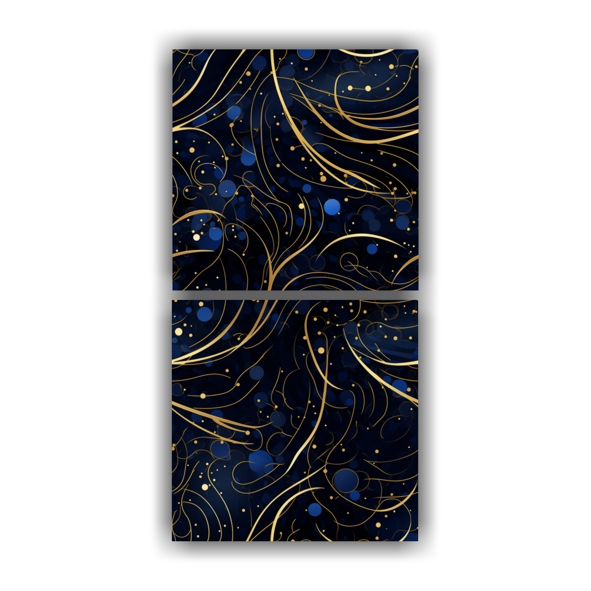 CUADRO VINTAGE PERSONALIDAD EN AZUL OSCURO SOBRE 60X120 CM - 1