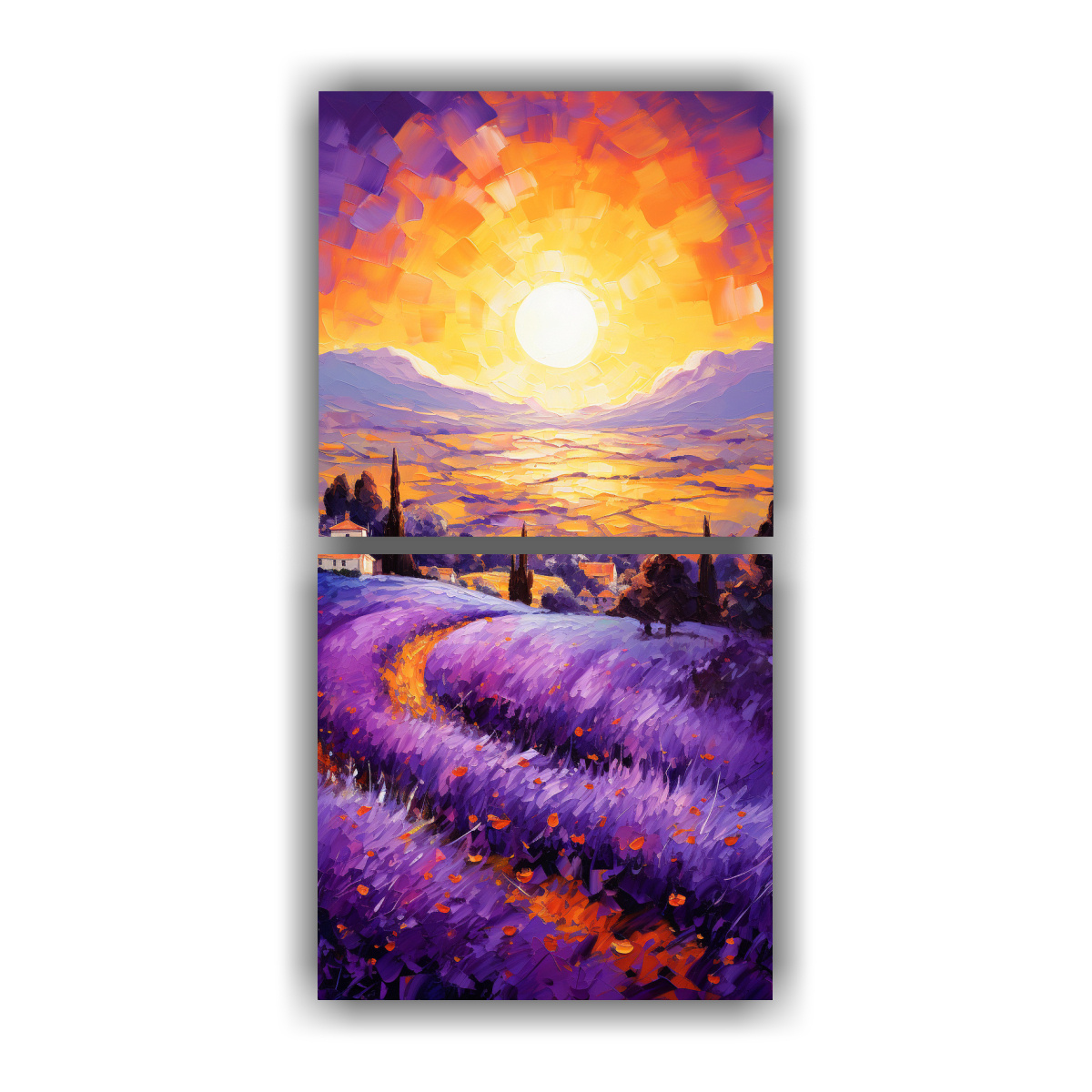 ABRAZO CÁLIDO DE UN CAMPO DE LAVANDA PROVENZAL: 80X160 CM - 1