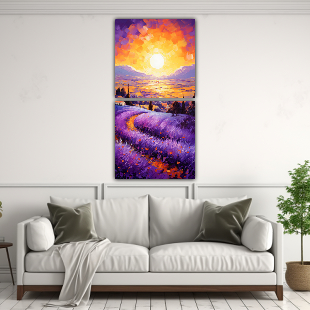ABRAZO CÁLIDO DE UN CAMPO DE LAVANDA PROVENZAL: 80X160 CM - 2