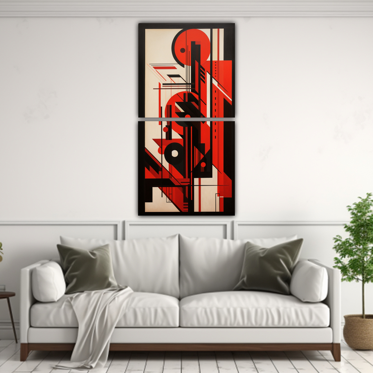 CUADRO LIENZOS TELA INSPIRACIÓN ABSTRACTA ESTILO 70X140 CM - 2