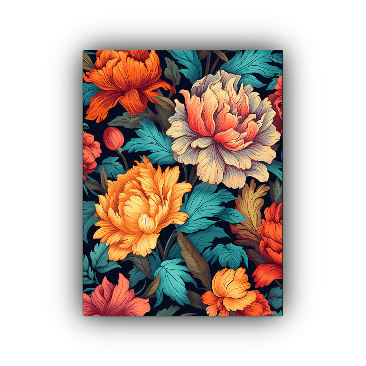 ARTE DE PARED ESTILO GALERÍA FLORAL LIENZO URBANO 40X50 CM - 1
