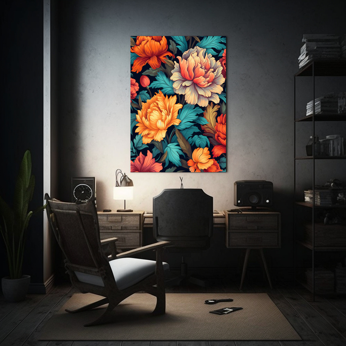 ARTE DE PARED ESTILO GALERÍA FLORAL LIENZO URBANO 40X50 CM - 2