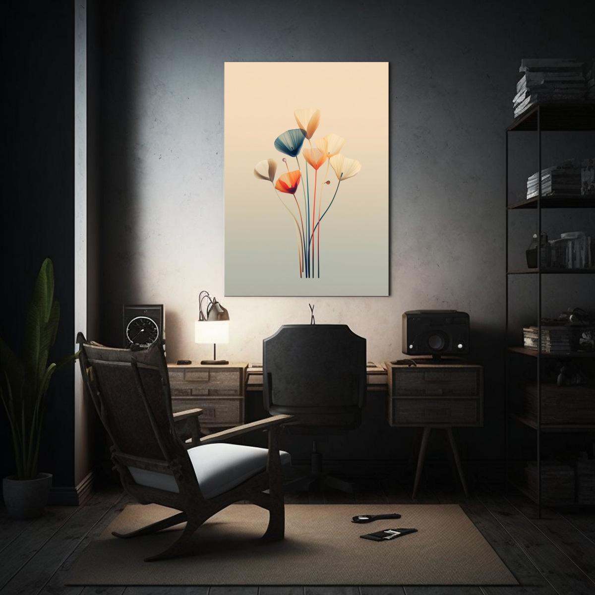 PINTURAS DECORATIVAS DE LÍNEA FINA CON FLORES 20X30 CM - 2
