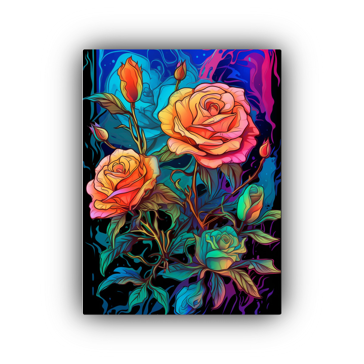 CUADRO COMPOSICIÓN PERSONALIDAD CON BORDES DE 80X120 CM - 1
