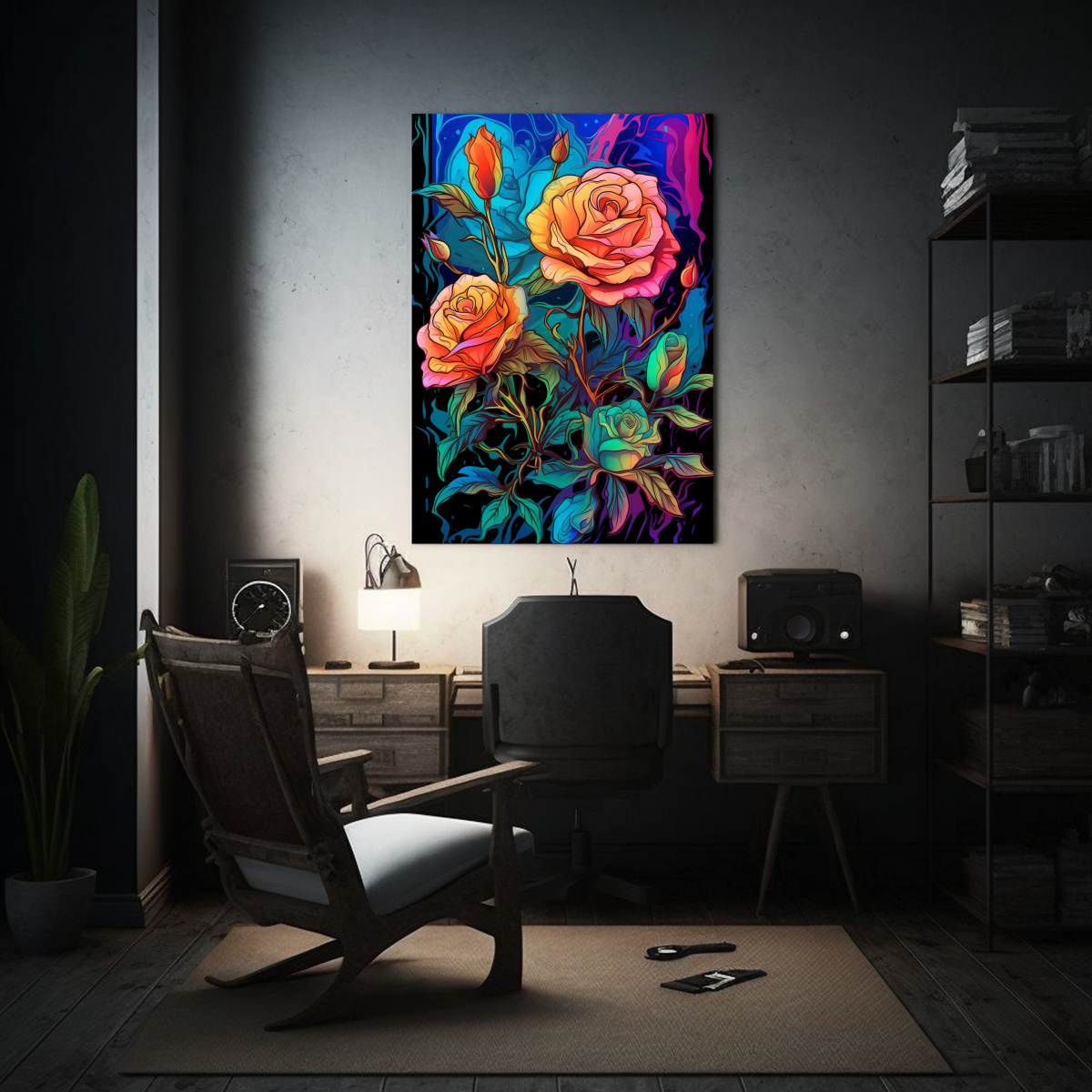 CUADRO COMPOSICIÓN PERSONALIDAD CON BORDES DE 80X120 CM - 2
