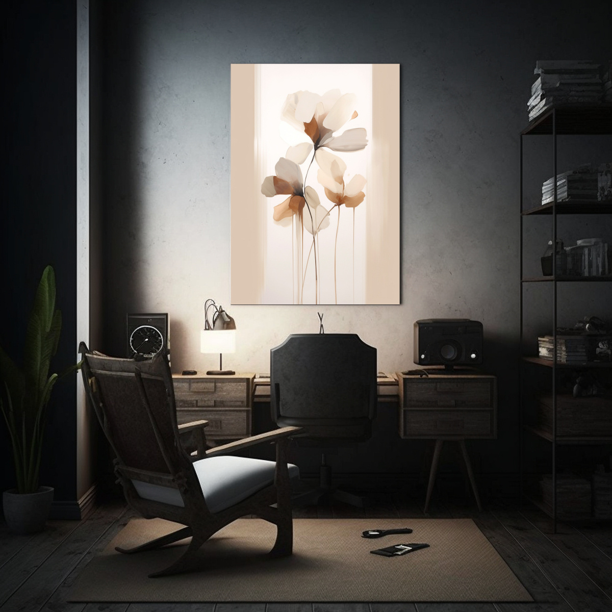 PINTURA DE DORMITORIO CONTEMPORÁNEO CON ESTILO 50X65 CM - 2