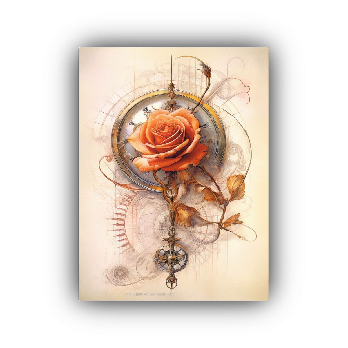 CUADRO DECORATIVO ARTE DE PARED MODERNO CON FLOR 50X65 CM - 1