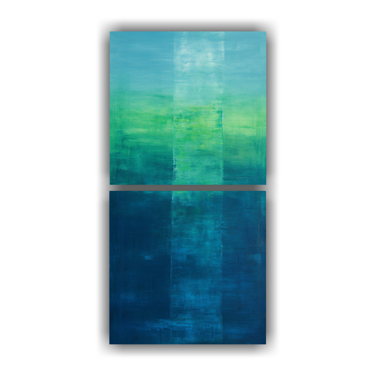 PINTURA FINA CON LÍNEAS LUMINOSAS: SET 2 LIENZOS 50X100 CM - 1