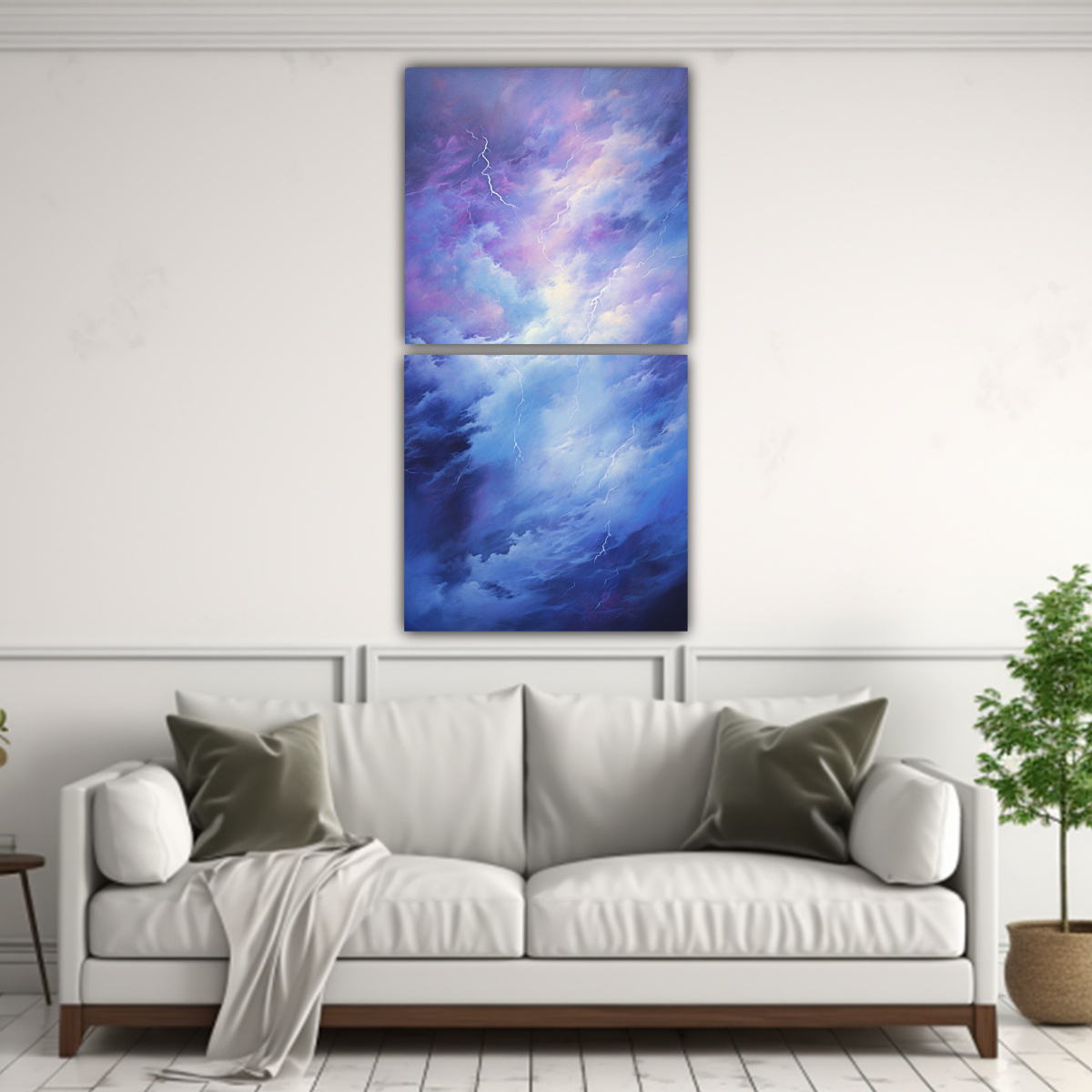 PINTURA DECORATIVA VISIÓN ABSTRACTA DE LA 70X140 CM - 2