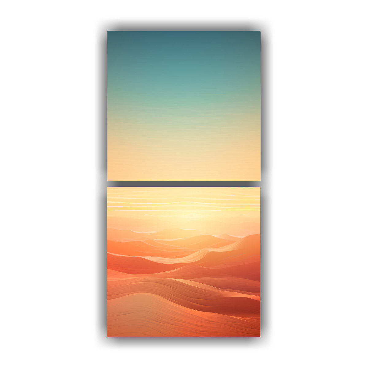 PAISAJE COSTERO INTENSO PARA CUARTO: PUESTA DE 40X80 CM - 1